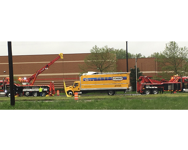 Camp Auto wrecker on a recovery job